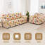 Housse de canapé imprimée pour canapé à 3 coussins, housse de canapé extensible 4 pièces avec trois housses de coussin séparées Motif floral à fond élastique (fleur de vigne, canapé)