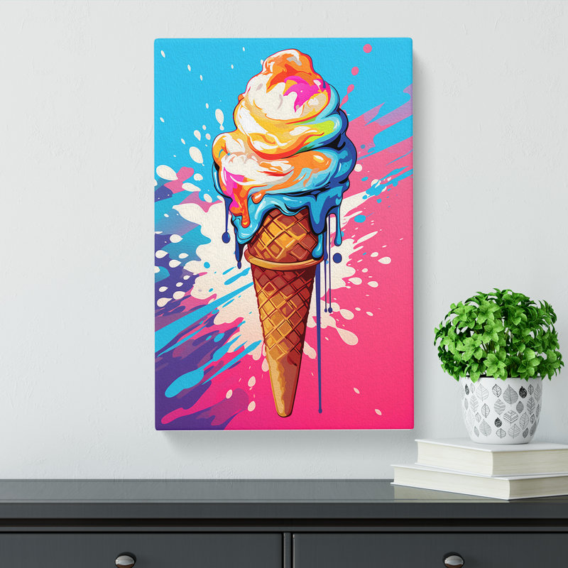 Ice Cream Pop - Wrapped Canvas, 50cm H x 35cm W x 3cm D