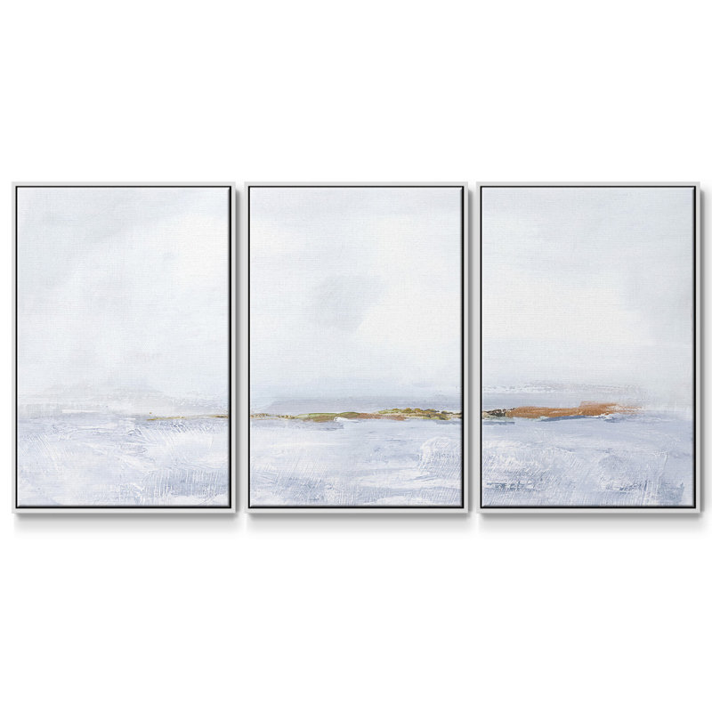 Polar Divide II - Toile encadrée multi-pièces, H 24 po x l 48 po, Cadre blanc