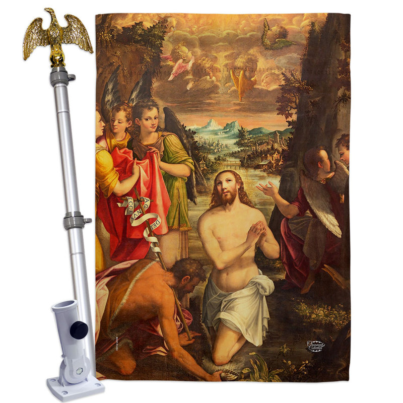 Ensemble de drapeaux réligieux en polyester 40 x 28 po