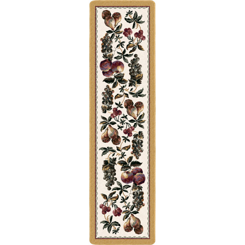 Alminus Fruit Medley Lattice Area Rug , Runner 2'1" x 7'8"