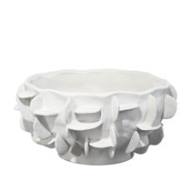 Grille White Decorative Bowl Large