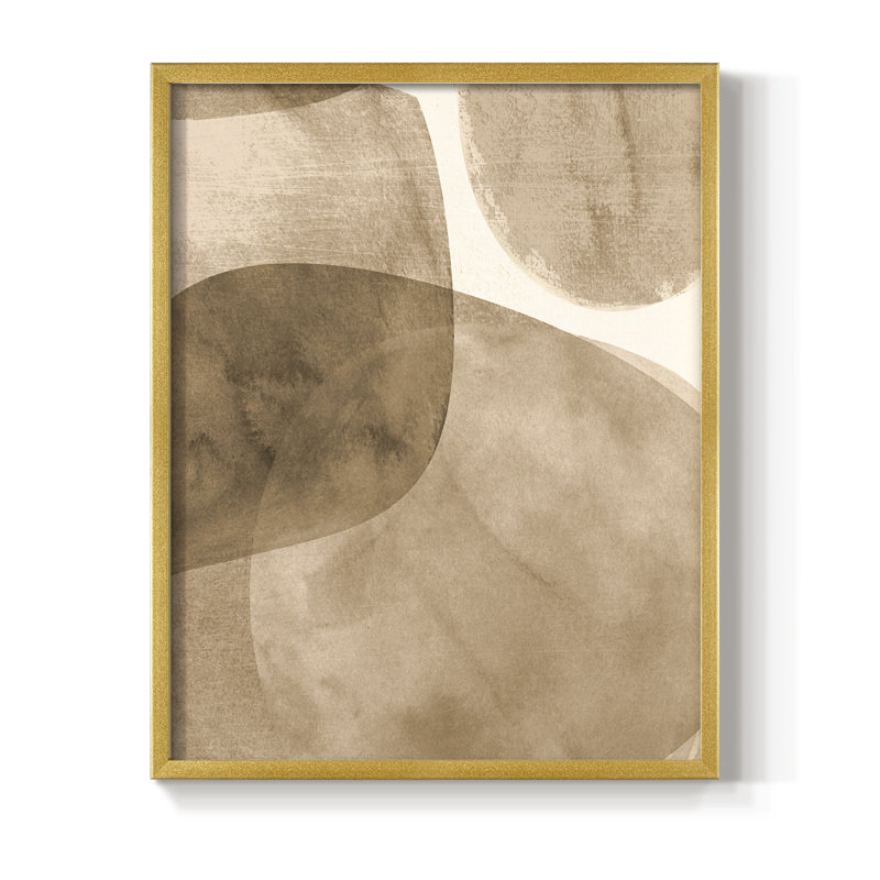 Neutre, objet II, reproduction encadrée - bois massif, 11" H x 9" W, Doré
