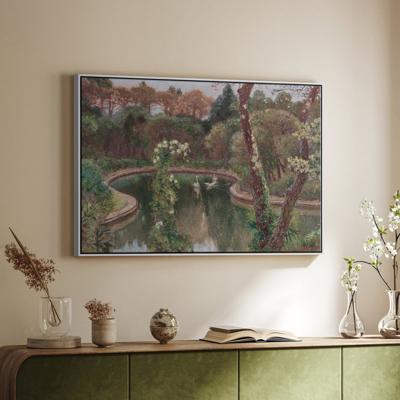 «Vintage Landscape -CCCL XXII» sur, H 17 po x l 25 po, Blanc