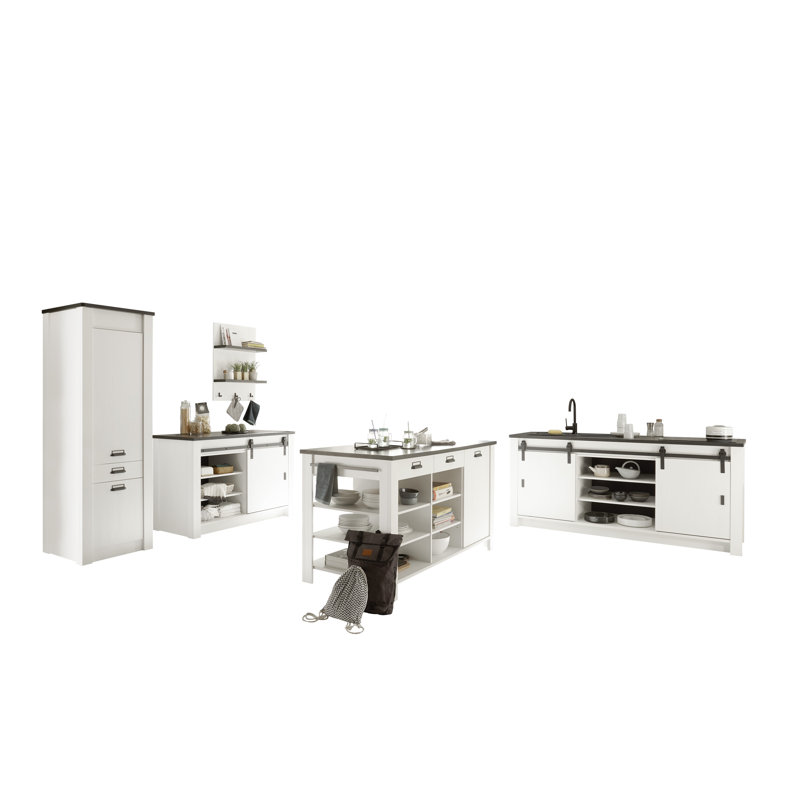 201cm Kitchen Pantry, White
