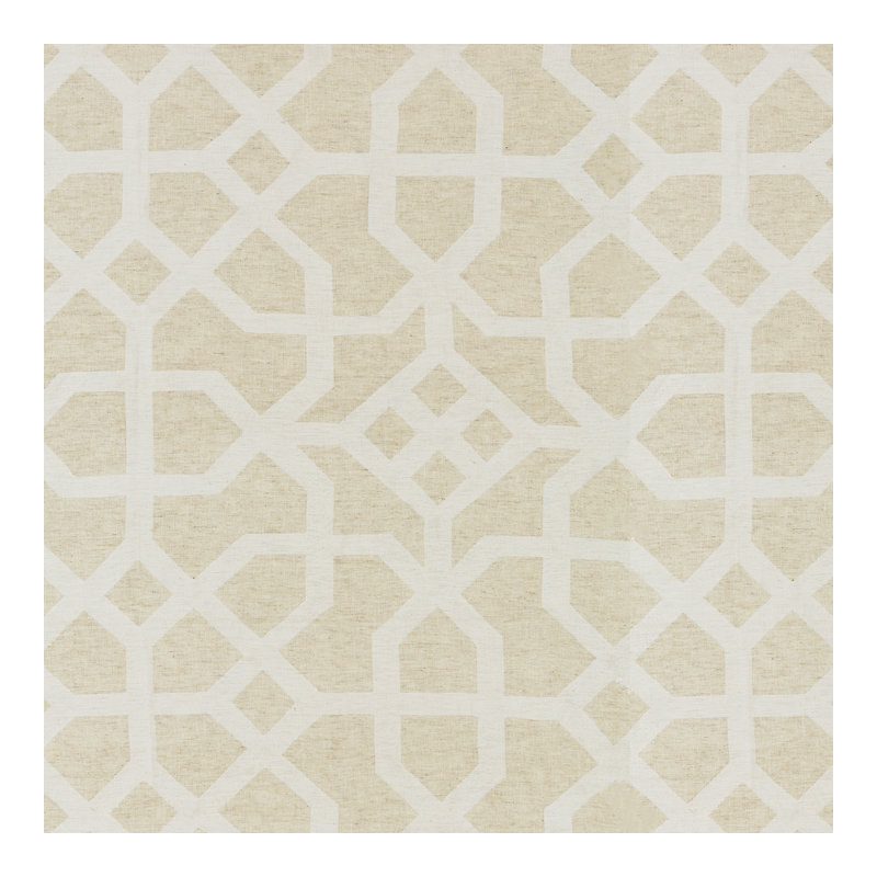 Modern Luxury Lattice Fabric, Natural/Ivory