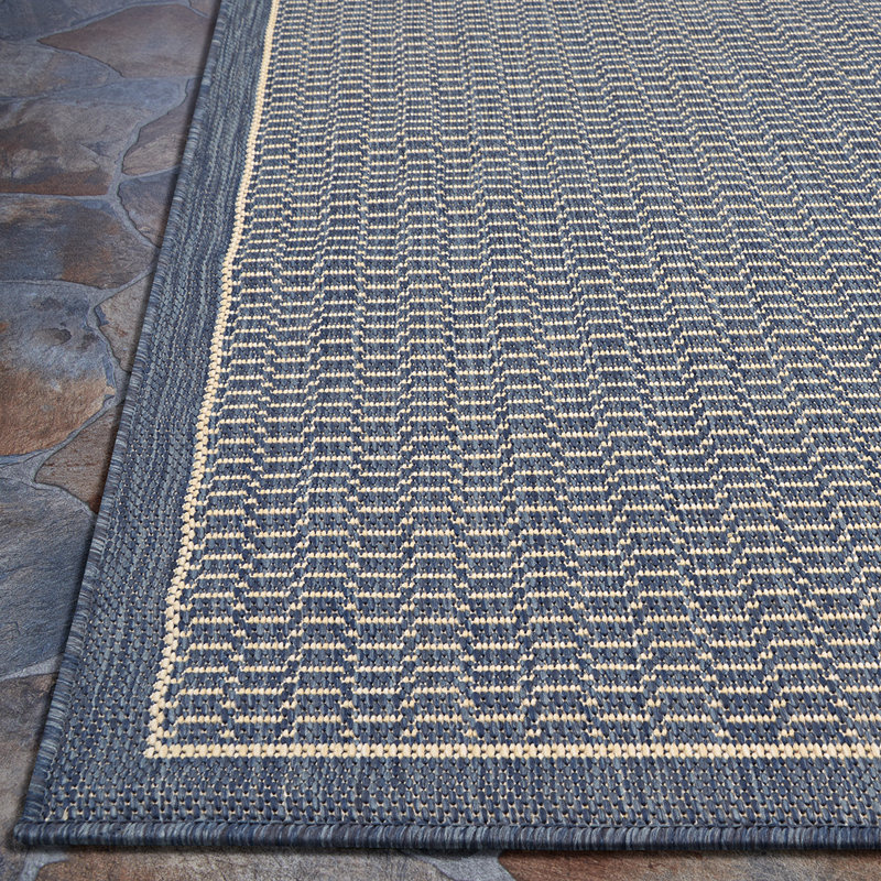 Palo Santo La Paz Pool Blue Indoor Outdoor Area Rug, Rectangle 7'9" x 10'9"