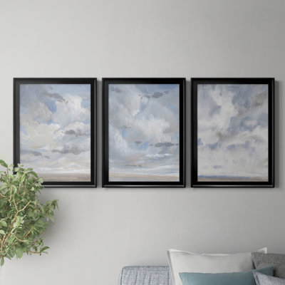 Bleu ciel I, reproduction encadrée de qualité supérieure - prête à être accrochée