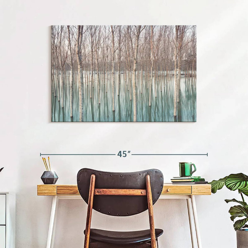 Harnek Ticino River Birch Trees, 26" H x 39" W
