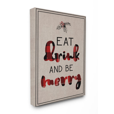 «Eat Drink and Be Merry Typographie» par Daphne Polselli - impression d'art textuel