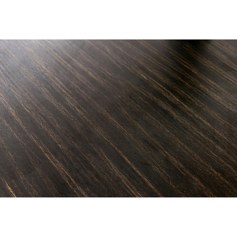 Colton Round Solid Wood Dining Table, Standard (30” Height), Antique Black
