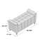 Banc de rangement rembourré en similicuir DuClaw-16949669