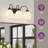 Black 3-Light Vanity Light, Reversible Mount-869121331