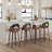 Leona Wooden Faux Leather Bar Stools-343979291-343979294