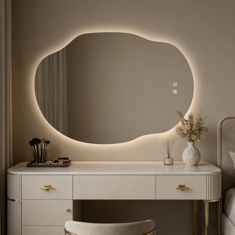 Miroir mural anti-buée Dibbrun, Asymétrique, 32 po x 45 po