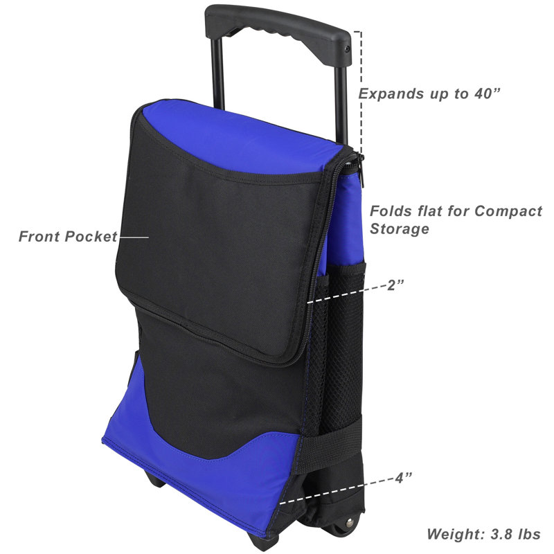 Picnic At Ascot 64 Quarts Picnic Tote Bag Cooler with wheels in Royal Blue