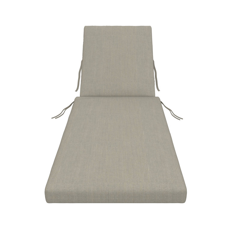 Amala Sunbrella® Outdoor Chaise Lounge Cushion, 22" x 24"/24.5" x 52.5", Spectrum Dove Sunbrella® Plainweave