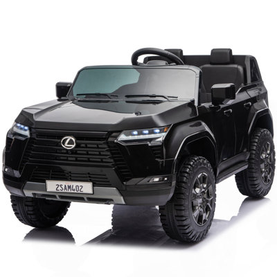 Lexus GX550 24V 2-Seater Kids Ride On Car W/ PC 2.4G, High Chassis and Anti-Slip Grip wheels, Four-wheel Suspension, LED light, Bluetooth&MP3 Music, Speed up to 3.73 MPH for Kids Aged 3-6(only one seat)