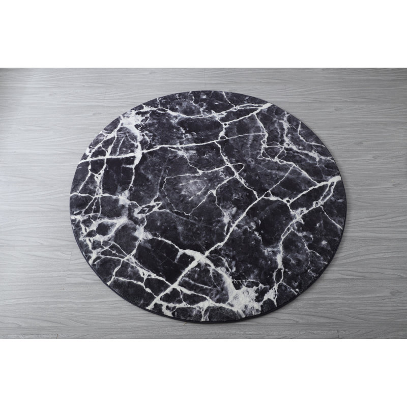 Arnoldas Hand Tufted Abstract Indoor Rug, Round 5'