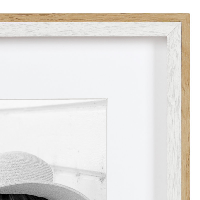 Develin Matte Picture Frame with Mat, 8" W x 10" H, Natural