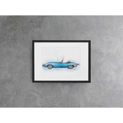 Stylish Classic Convertibe Car - Single Picture Frame Painting on Wood