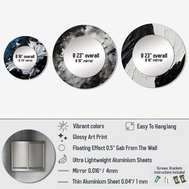 Loughlam Metal Round Mirror