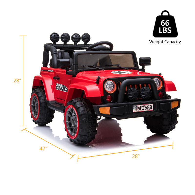 Modern Depo Battery Powered Ride On with Remote Control, Red
