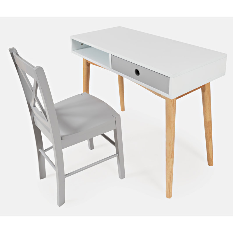 Ensemble de bureau et de chaises Kristin, Gris