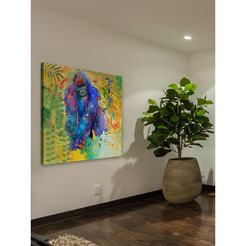 " Gorilla Jungle Thinker " by Evelia, 48" H x 48" W