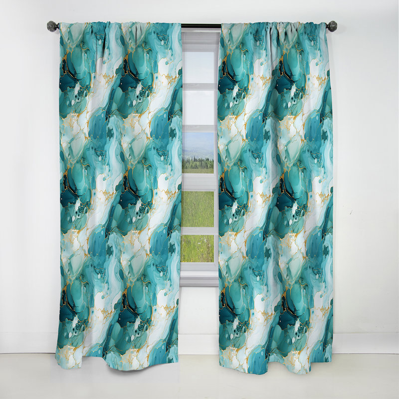 Rideau occultant en marbre Emerald Oceanic Allure, L 52 po x L 108 po