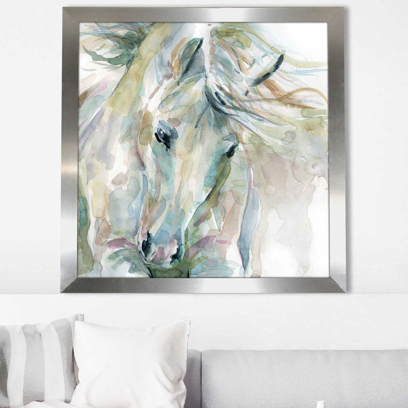 «Exuberant Spirit» par Carol Robinson - Peinture, Encadrement argenté, H 37,5 po x l 37,5 po x P 1 po
