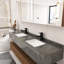 Lavabo de salle de bain rectangulaire encastré en céramique 18 pouces
