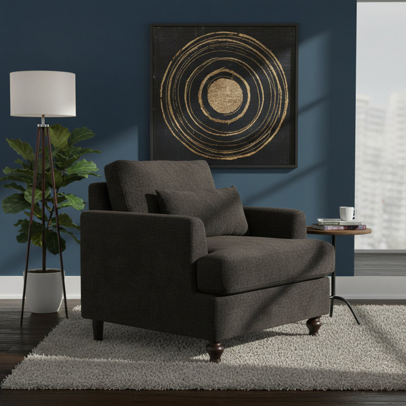 Fauteuil club Chenille, Noir