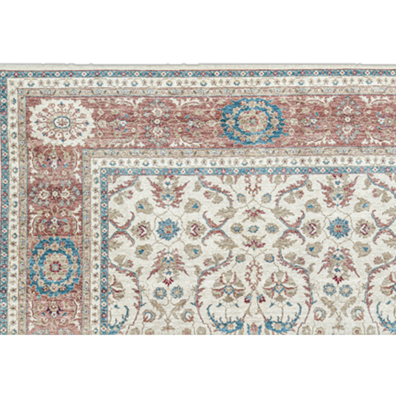 Tapis ivoire et rouille noué à la main de haute qualité