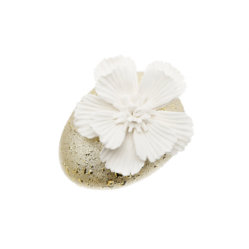 Diffuser with White Dimensional Flower, Iris & Rose