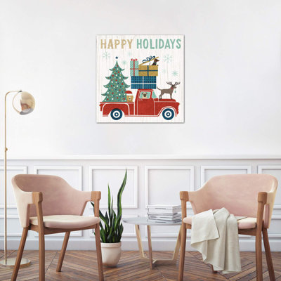 Happy Holidays I 1 Piece Wrapped Canvas Wall Art