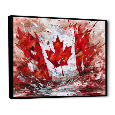 Drapeau canadien flottant - impressions sur toile