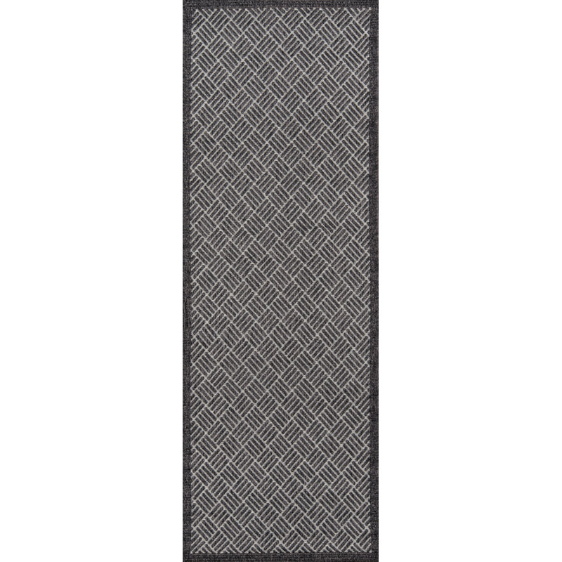 Sarin Geometric Indoor / Outdoor Rug, Runner 2' x 6'