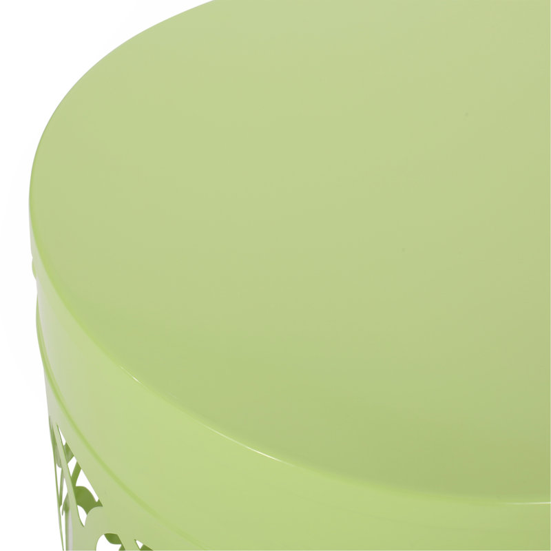 Large Outdoor Metal end Table, Green