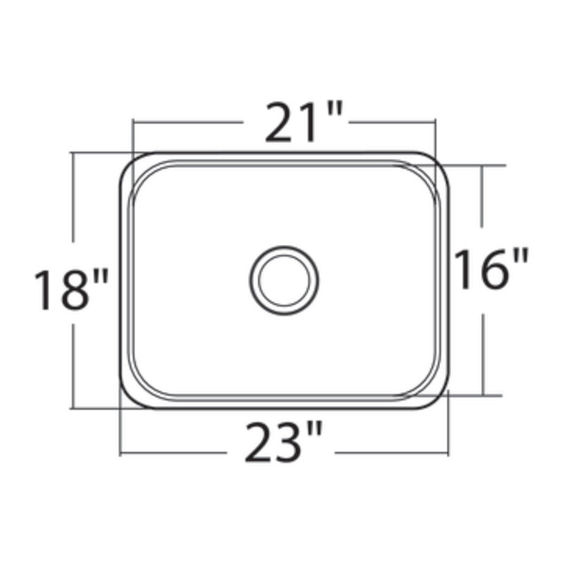 1800 Series Single Bowl Kitchen Sink