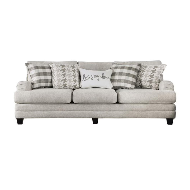 Canapé transitionnel l 94,4 po, gris clair