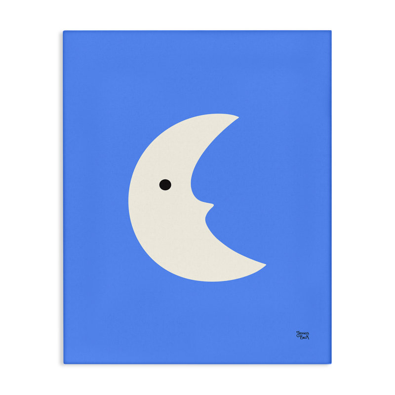«Blue Crescent Moon Face» par Jessica Beck, H 40 po x l 30 po