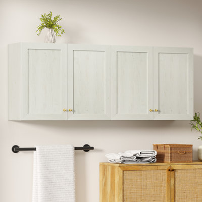 Armoire murale en bois Farmhouse, armoire de rangement avec portes et tablette réglable