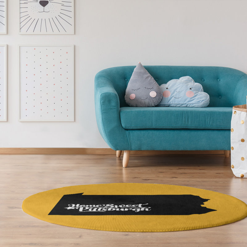 Chenille Indoor Rug, Round 5'