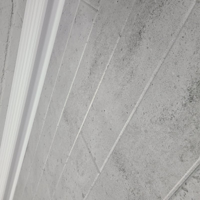 Planche de plafond en polystyrène aspect béton, paquet de 96