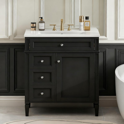 Meuble-lavabo moderne avec lavabo et armoire de rangement moderne et tiroirs
