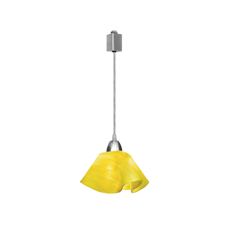 Luminaire suspendu Dale, Petit, Nickel, Jaune canari