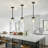 Levona 1 - Light Medium 5.1" Wide Cylinder Hammered Glass Kitchen Island Pendant-2018354488