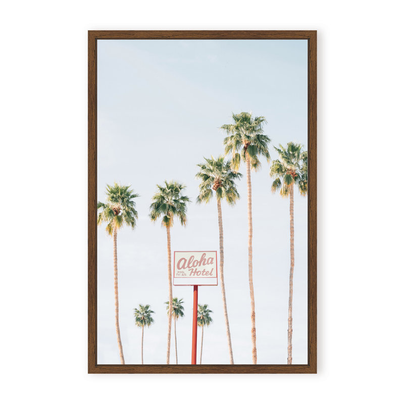 Coastal Retreat Aloha Hotel by  - Picture Frame Photograph on Paper, 24" H x 16" W x 1.125" D, Framed Print, White