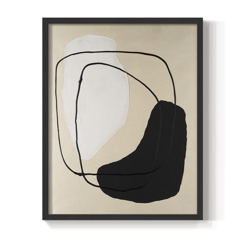 Avant Mod I Framed Print - Solid Wood, 28" H x 22" W, Black